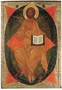 «Спас в силах» – центральный образ деисусного чина Успенского собора Кирилло-Белозерского монастыря. Икона 1497 г. 