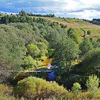 Река Стрелица и Кульсеевская гора. Дата съемки: сентябрь 2018 г.