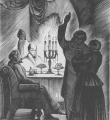 Иллюстрация из книги С.Сергеева-Ценского «Гоголь уходит в ночь»  1934 год
