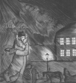 Иллюстрация из книги С.Сергеева-Ценского «Гоголь уходит в ночь»  1934 год