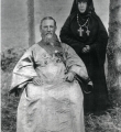 Святой Иоанн Кронштадский и игуменья Таисия в Леушинском лесу 1890-е г.г.  Фото из открытых источников