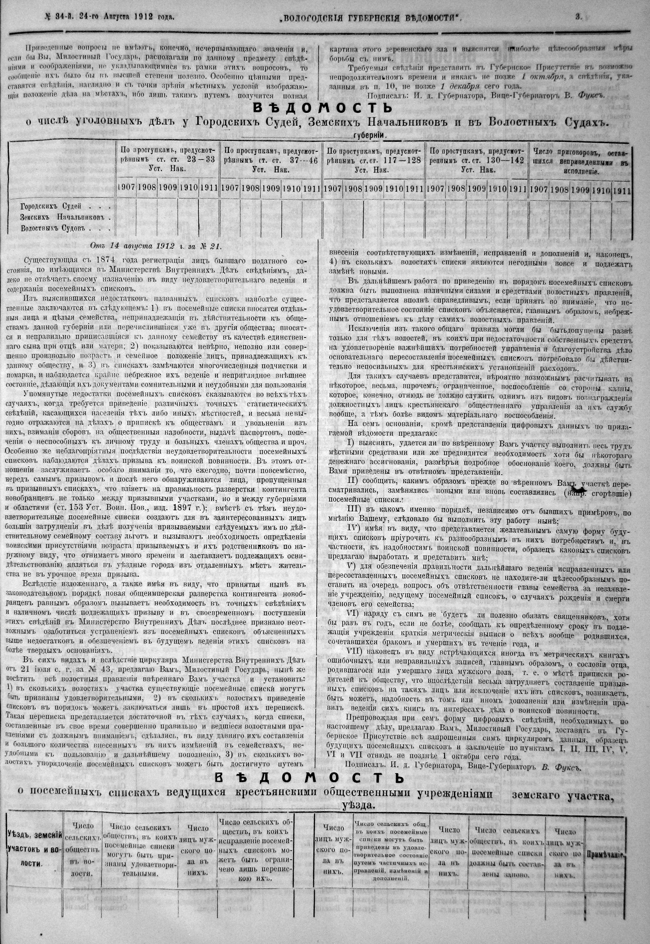 Вологодские губернские ведомости. Газета. 1912 год, №34 страница 2